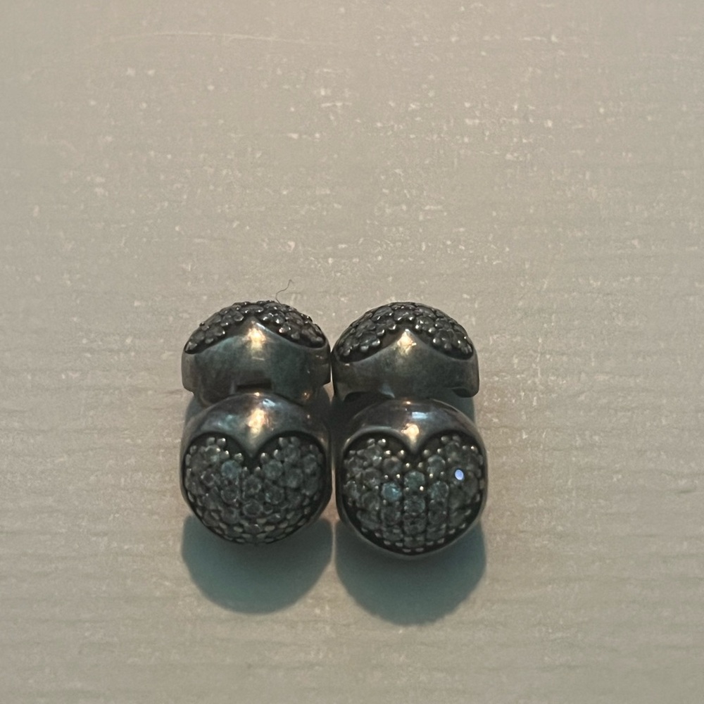 Heart pave clips